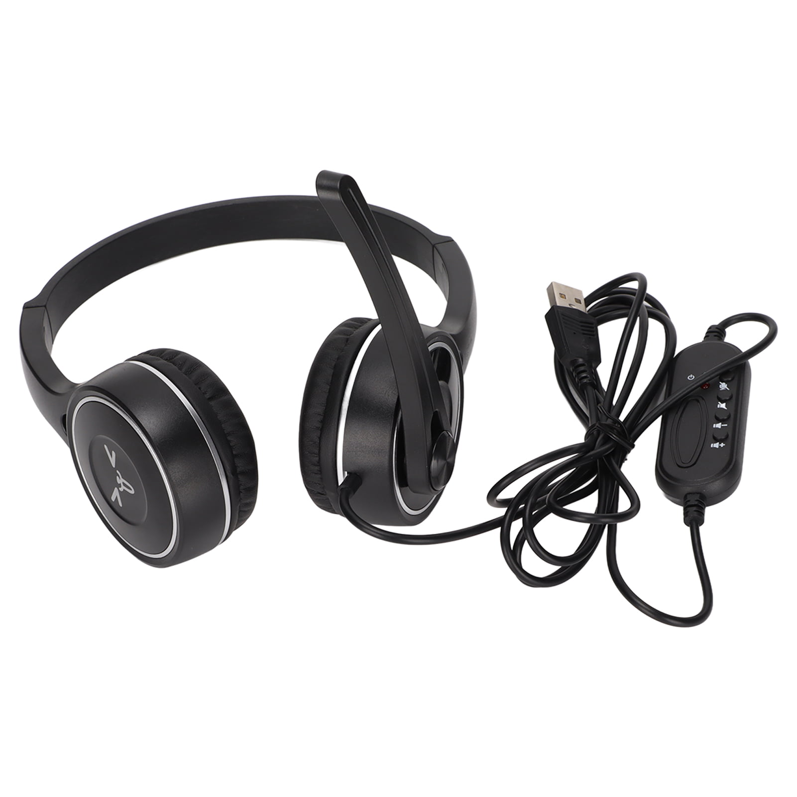 USB PC Headphone, PVC Wired Kids Headphone  For Online Class For Music